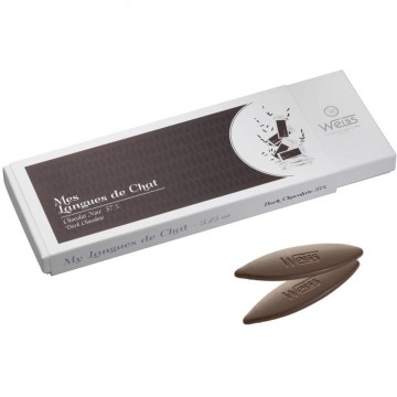 Langue de chat - Chocolat individuel - Chocolat noir - Coffret à offrir