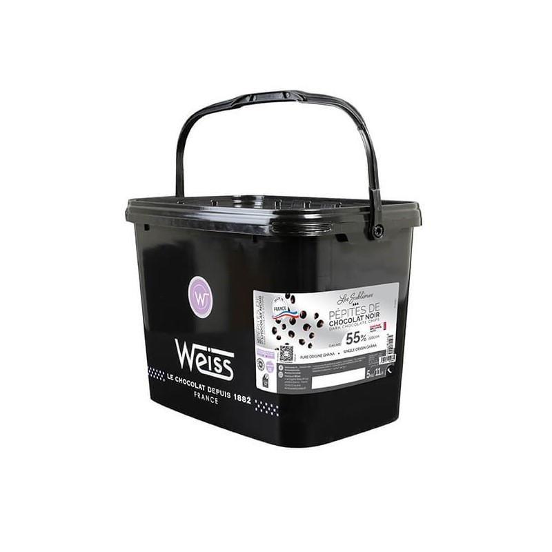Pepites de chocolat Sublimes Noir 55% - 5 KG | Accueil Weiss Pepites de chocolat Sublimes Noir 55% - 5 KG | Accueil Weiss