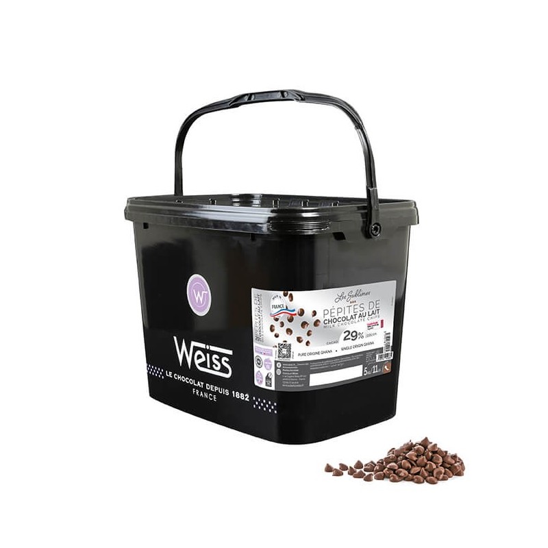 Pepites de chocolat Sublimes Lait 29% - 5kg Pepites de chocolat Sublimes Lait 29% - 5kg
