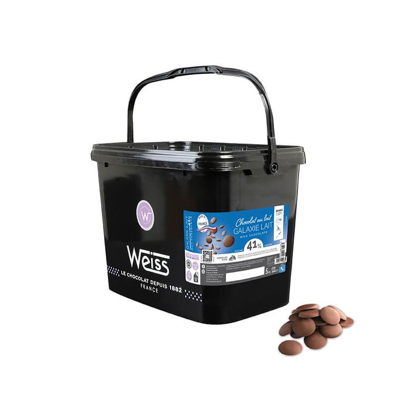 Chocolat de Pâtisserie Lait Galaxie 41% - 5Kg Chocolat de Pâtisserie Lait Galaxie 41% - 5Kg