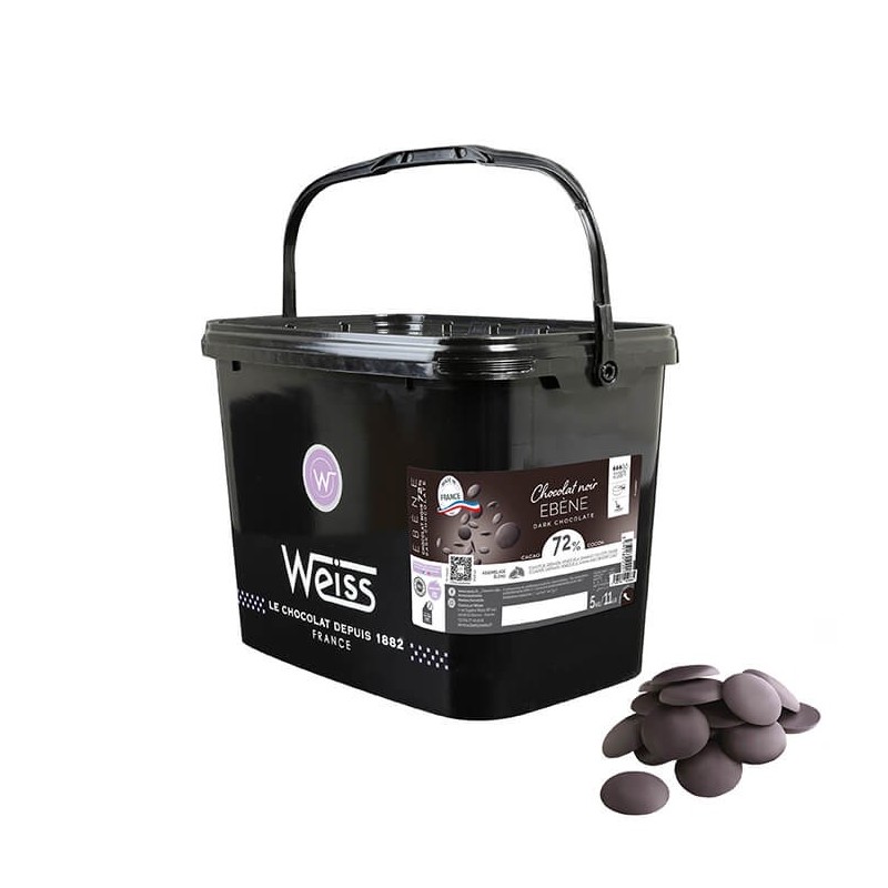 Chocolat de Pâtisserie - Noir Ebène 72% à Pâtisser - 5KG |