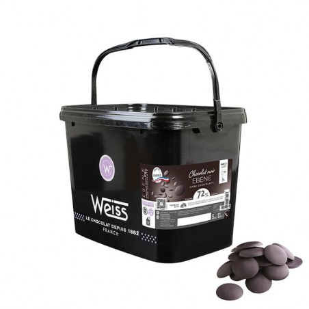 Chocolat de Pâtisserie - Noir Ebène 72% à Pâtisser - 5KG |