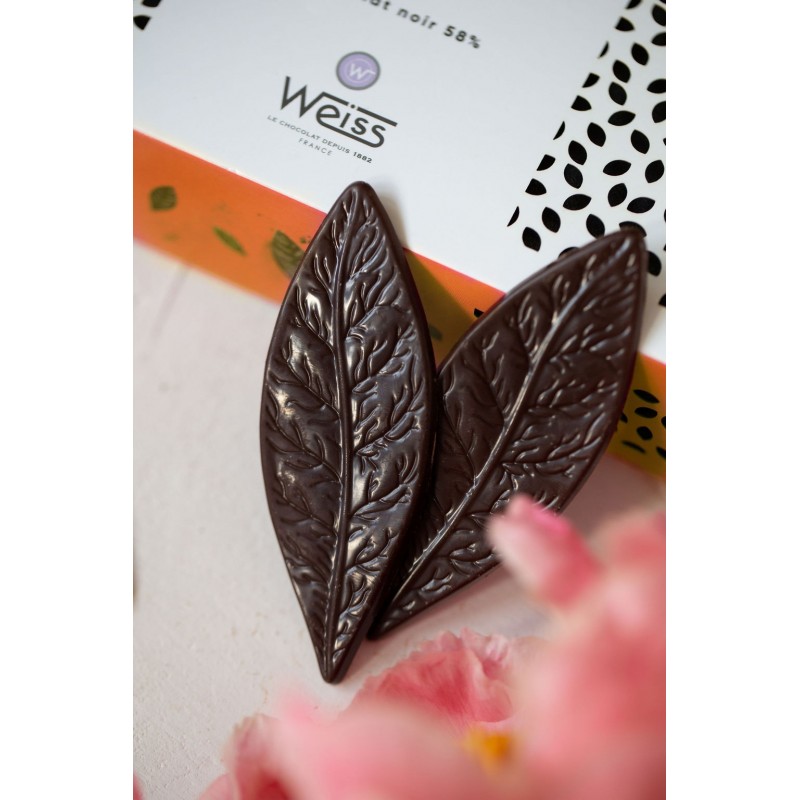 Feuilles chocolat - Chocolat individuel - Chocolat noir - Coffret à offrir Feuilles chocolat - Chocolat individuel - Chocolat noir - Coffret à offrir