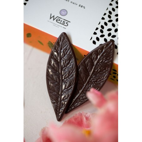 Feuilles chocolat - Chocolat individuel - Chocolat noir - Coffret à offrir Feuilles chocolat - Chocolat individuel - Chocolat noir - Coffret à offrir