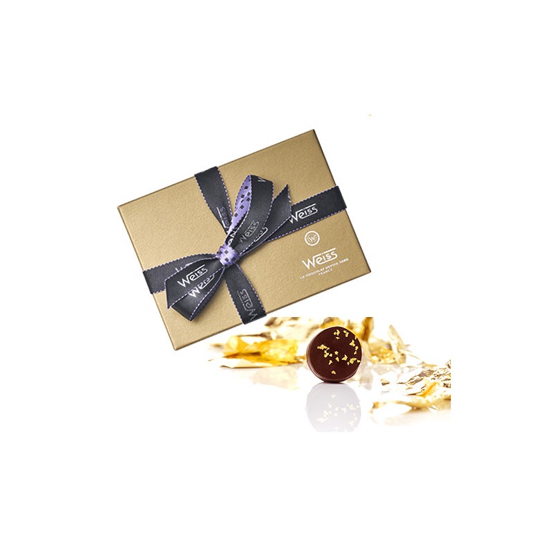 Ballotin Palets Or - Boîte fermée - Chocolat Palet Or - Feuille d'or - Chocolat de Noël - Coffret à offrir - Noël Ballotin Palets Or - Boîte fermée - Chocolat Palet Or - Feuille d'or - Chocolat de Noël - Coffret à offrir - Noël