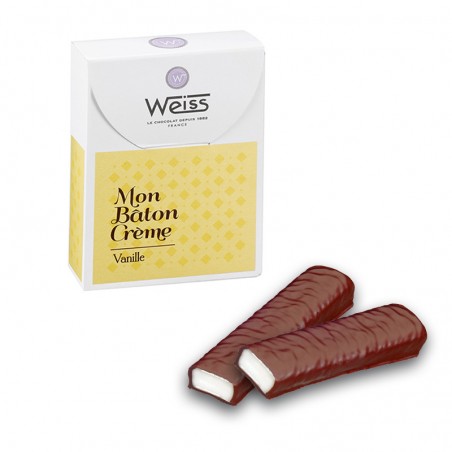 Bâton chocolat noir et crème vanille Weiss - Bâton chocolat - Chocolat individuel - Chocolat noir - Coffret à offrir Bâton chocolat noir et crème vanille Weiss - Bâton chocolat - Chocolat individuel - Chocolat noir - Coffret à offrir