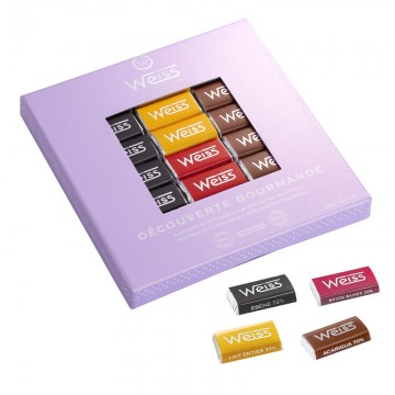 Coffret napolitains gourmands fermé - Chocolats individuels - Découverte gourmande