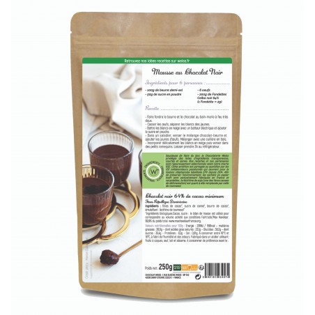 Chocolaterie Weiss - Chocolat à pâtisser noir - Chocolat 64% - Chocolat à pâtisser bio Chocolaterie Weiss - Chocolat à pâtisser noir - Chocolat 64% - Chocolat à pâtisser bio