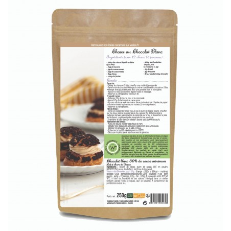 Chocolat à pâtisser blanc - Chocolat pour la pâtisserie - chocolat blanc Chocolat à pâtisser blanc - Chocolat pour la pâtisserie - chocolat blanc
