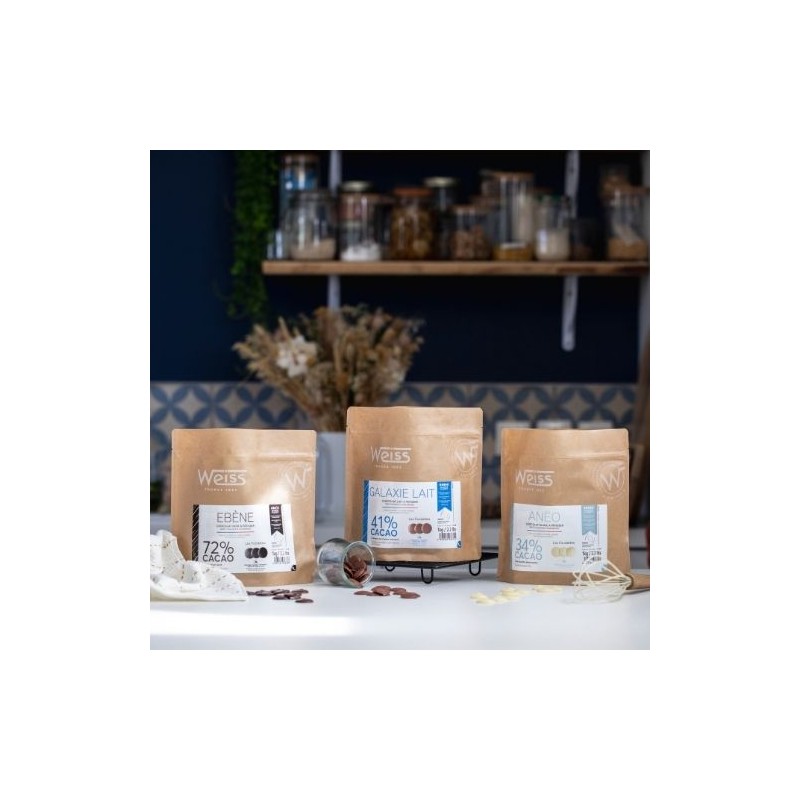 Cooking 1kg - chocolat à pâtisser - - chocolaterie Weiss - sachet refermable - Cooking 1kg - chocolat à pâtisser - - chocolaterie Weiss - sachet refermable -