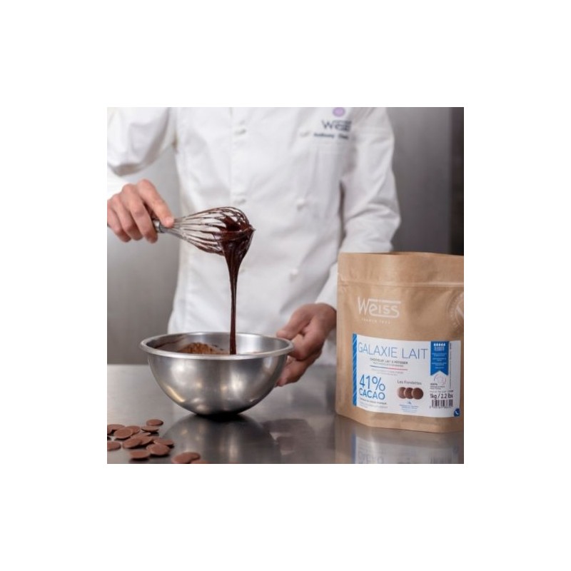 Chocolat Galaxie Lait - Chocolat à pâtisser - Chocolat au lait - Chocolat au lait pâtisser - 1kg