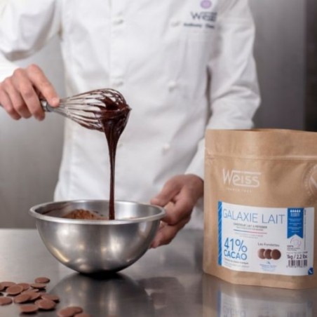 Chocolat Galaxie Lait - Chocolat à pâtisser - Chocolat au lait - Chocolat au lait pâtisser - 1kg