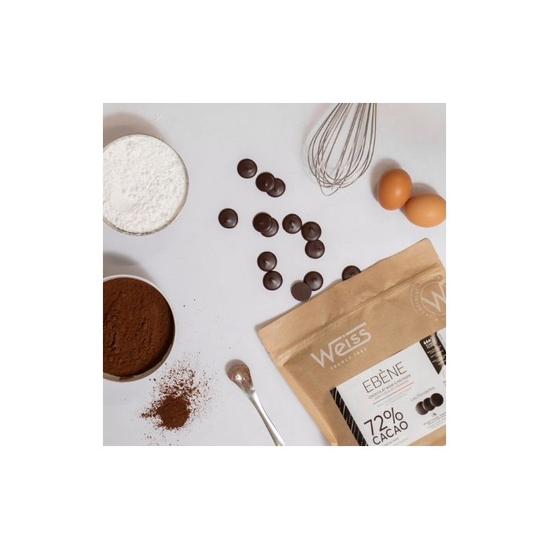 Chocolat à pâtisser noir - Chocolat noir 72% - Sachet refermable - Cooking 1kg - Chocolaterie Weiss - Chocolat de la pâtisserie Chocolat à pâtisser noir - Chocolat noir 72% - Sachet refermable - Cooking 1kg - Chocolaterie Weiss - Chocolat de la pâtisserie