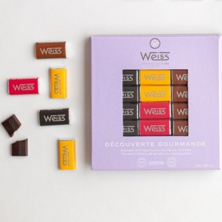 Coffret de petits chocolats noir découverte |Coffret Napolitainsnoir Weiss à offrir Coffret de petits chocolats noir découverte |Coffret Napolitainsnoir Weiss à offrir
