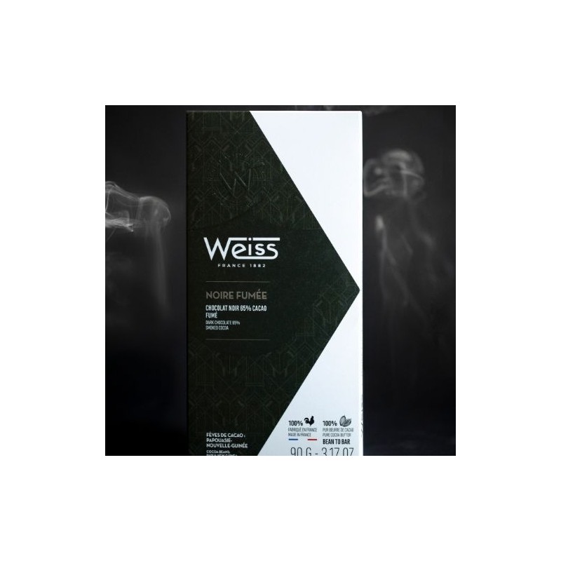 Tablette de chocolat Noir Fumé 65% - Weiss Tablette de chocolat Noir Fumé 65% - Weiss