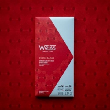 Chocolat Rouge Baiser 29% - Tablette de chocolat blanc