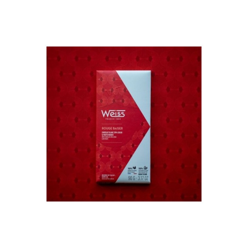 Chocolat Rouge Baiser 29% - Tablette de chocolat blanc Chocolat Rouge Baiser 29% - Tablette de chocolat blanc