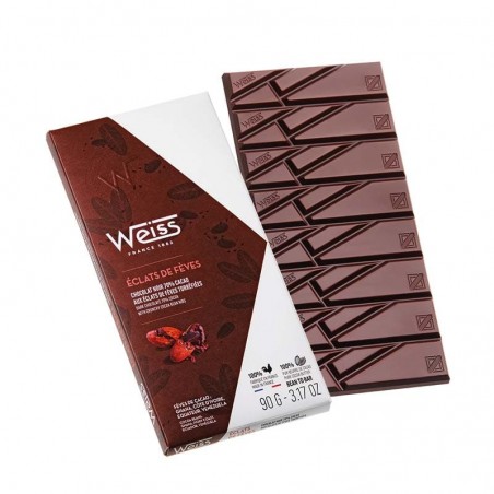 Chocolat noir - Éclats de Fève 70% - Tablette de chocolat Noir Chocolat noir - Éclats de Fève 70% - Tablette de chocolat Noir