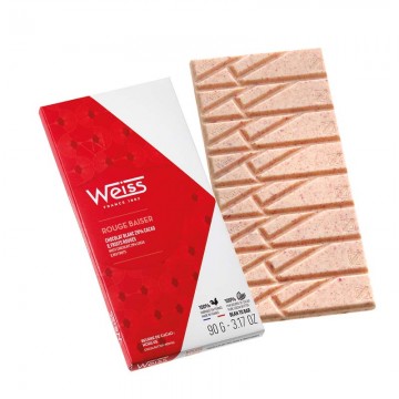 Chocolat Rouge Baiser 29% - Tablette de chocolat blanc