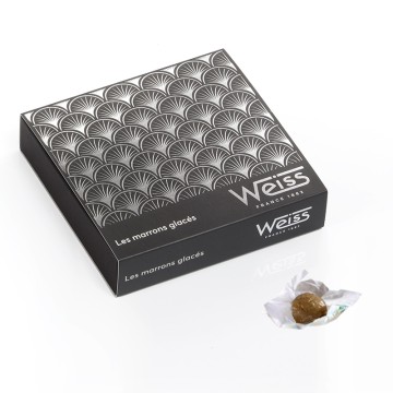 Chocolat de Noël - Marrons glacés - Chocolat d'hiver - chocolat à offrir - Marrons glacés à offrir