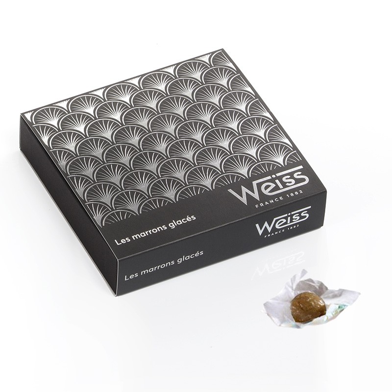 Chocolat de Noël - Marrons glacés - Chocolat d'hiver - chocolat à offrir - Marrons glacés à offrir