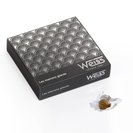 Chocolat de Noël - Marrons glacés - Chocolat d'hiver - chocolat à offrir - Marrons glacés à offrir