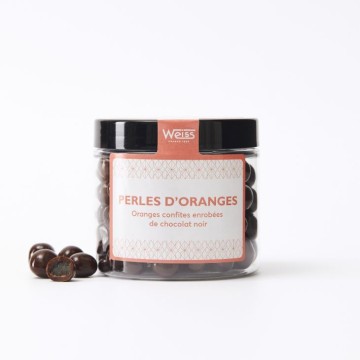 Perles Chocolat noir et Oranges confites - 125g