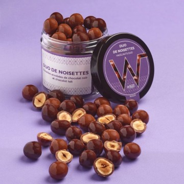 Duo Noisettes - Chocolat noir et lait - 125g