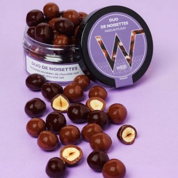 Duo Noisettes - Chocolat noir et lait - 70g