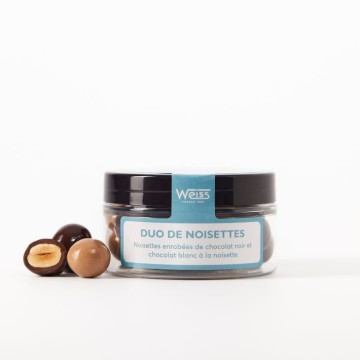 Duo Noisettes - Chocolat noir et blond - 70g