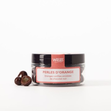 Perles Chocolat noir et Oranges confites - 80g