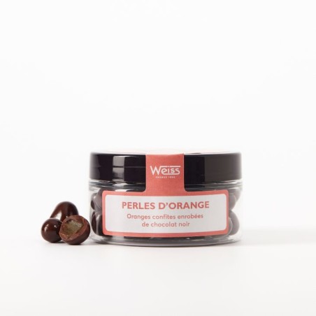 Perles Chocolat noir et Oranges confites - 80g Perles Chocolat noir et Oranges confites - 80g