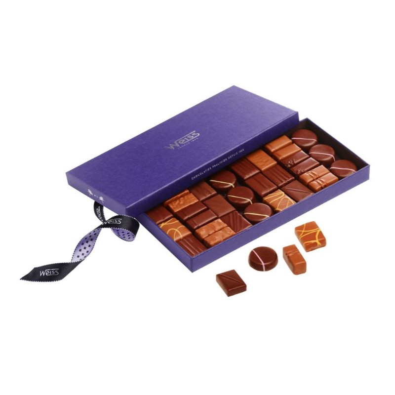 Coffret N°3 - 30 Chocolats et Pralinés - Assortiment de chocolat - Idée cadeau - Coffret cadeau Coffret N°3 - 30 Chocolats et Pralinés - Assortiment de chocolat - Idée cadeau - Coffret cadeau