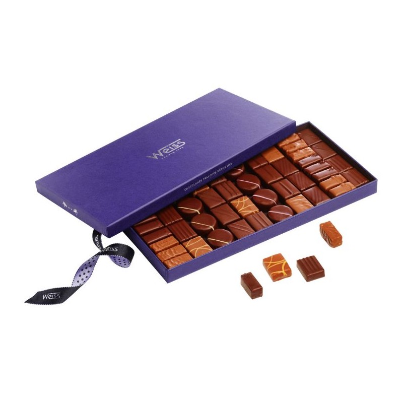 Coffret N°4 - 48 Chocolats et Pralinés - Assortiment chocolat - coffret chocolat - Idée cadeau chocolat - chocolat Coffret N°4 - 48 Chocolats et Pralinés - Assortiment chocolat - coffret chocolat - Idée cadeau chocolat - chocolat