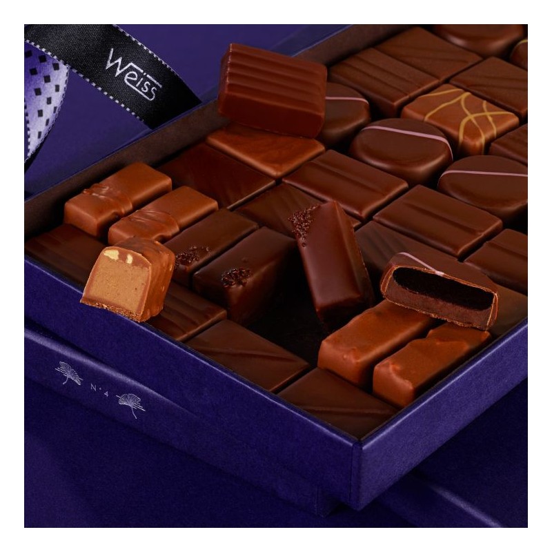 Coffret N°4 - 48 Chocolats et Pralinés - Coffret cadeau - idée de cadeau - Assortiments chocolat - coffret chocolat - Coffret N°4 - 48 Chocolats et Pralinés - Coffret cadeau - idée de cadeau - Assortiments chocolat - coffret chocolat -