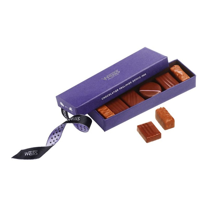 Coffret N°1 - 6 Chocolats et Pralinés - Assortiment de chocolat - Coffret de chocolat - Idée cadeau - Cadeau à offrir Coffret N°1 - 6 Chocolats et Pralinés - Assortiment de chocolat - Coffret de chocolat - Idée cadeau - Cadeau à offrir