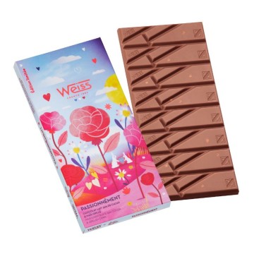 Tablette de chocolat au Lait 35% - Maïs grillé - 90g