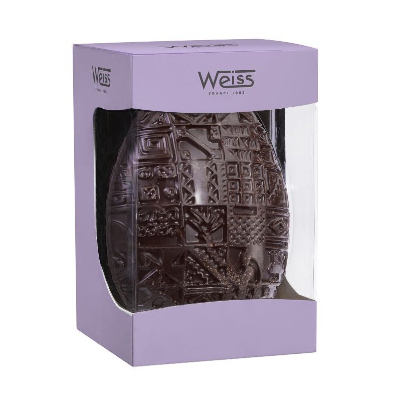 Œuf Weiss - Chocolat de Pâques noir 72% - 500g Œuf Weiss - Chocolat de Pâques noir 72% - 500g