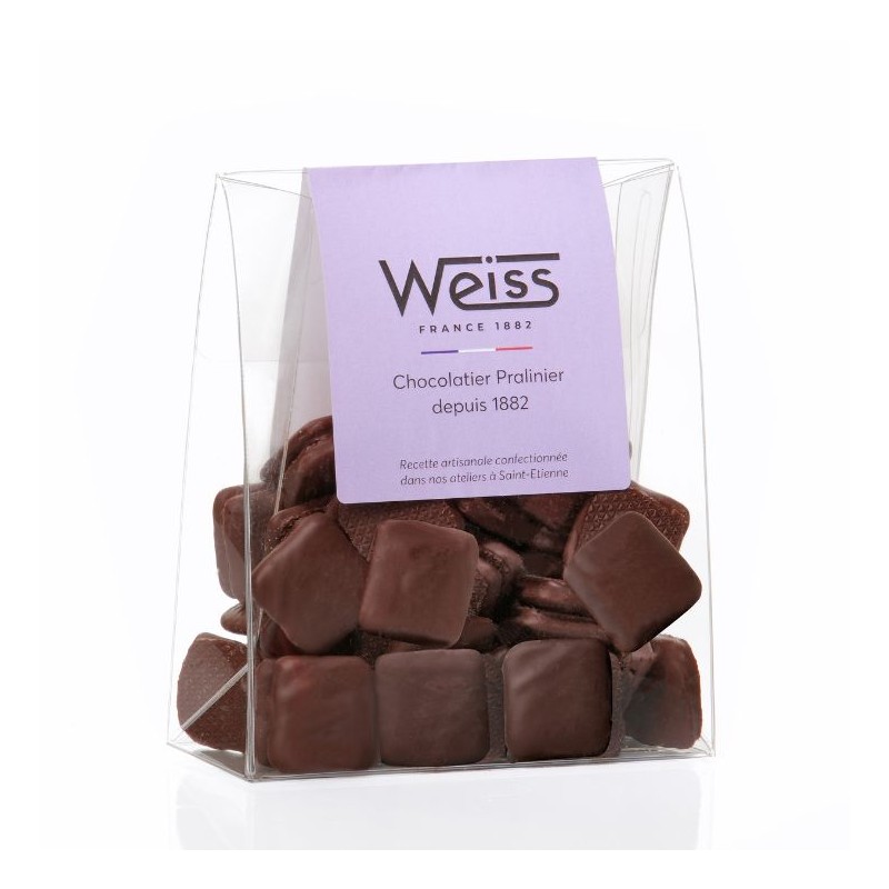 Carré Nougatine - Chocolat noir 62%- 205g - Nougatine enrobée de chocolat noir - chocolat noir - nougatine Carré Nougatine - Chocolat noir 62%- 205g - Nougatine enrobée de chocolat noir - chocolat noir - nougatine
