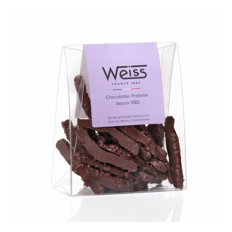 Orangettes noir 67% - 140g - Enrobée de nougatines - sachet d'orangette - Orange enrobée de chocolat noir Orangettes noir 67% - 140g - Enrobée de nougatines - sachet d'orangette - Orange enrobée de chocolat noir
