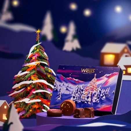 Ballotin Chocolats et Pralinés - 110g - Assortiment de chocolat lait et noir Ballotin Chocolats et Pralinés - 110g - Assortiment de chocolat lait et noir