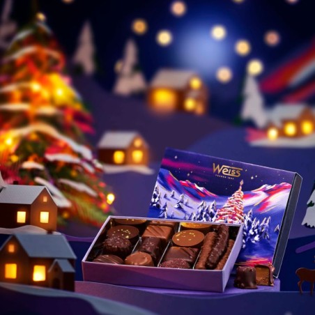 Ballotin Chocolats et Pralinés - 110g - Coffret de chocolat - Coffret de Noël - Cadeau de chocolat - Idée cadeau chocolat - Noël Ballotin Chocolats et Pralinés - 110g - Coffret de chocolat - Coffret de Noël - Cadeau de chocolat - Idée cadeau chocolat - Noël