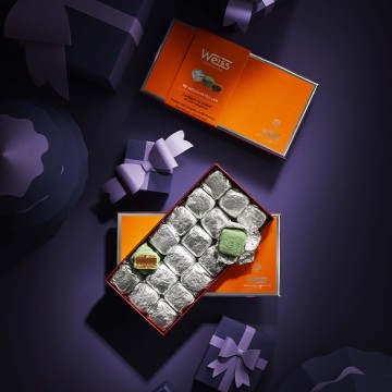 Nougastelle - Coffret 18 chocolats - Spécialité Stéphanoise - Réalisée à la main