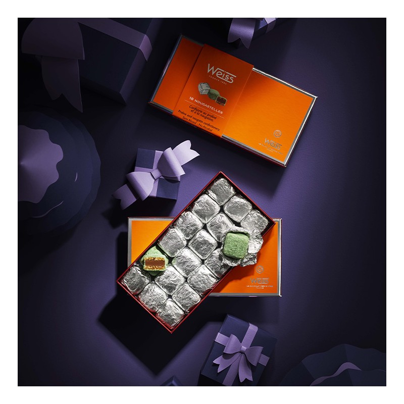 Nougastelle - Coffret 18 chocolats - Spécialité Stéphanoise - Réalisée à la main Nougastelle - Coffret 18 chocolats - Spécialité Stéphanoise - Réalisée à la main