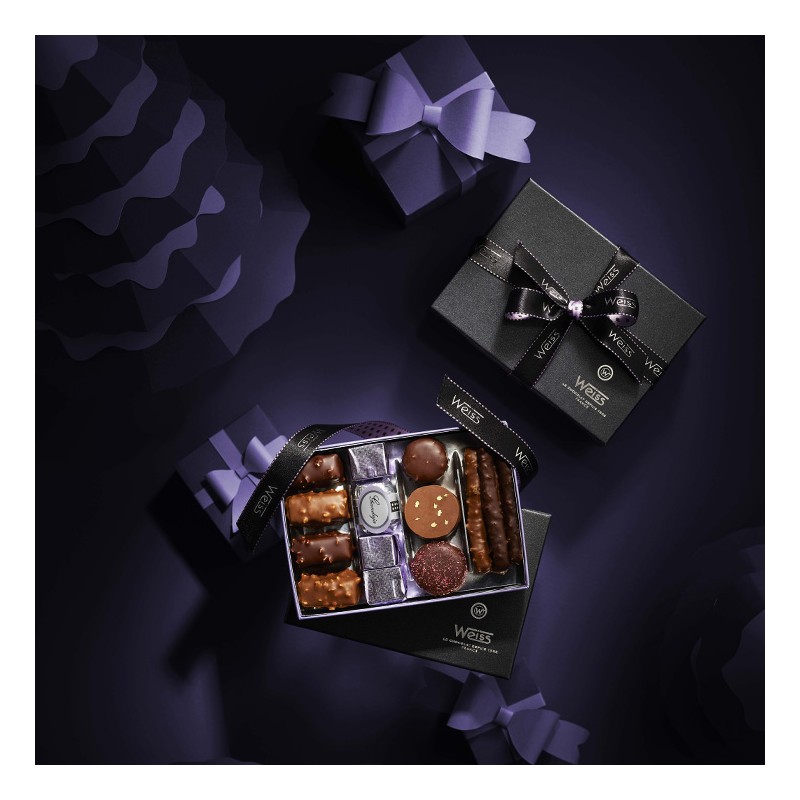 Ballotins de chocolat - Assortiment de chocolat noir et lait - Coffret cadeau - Idée cadeau - Celebrations chocolat Ballotins de chocolat - Assortiment de chocolat noir et lait - Coffret cadeau - Idée cadeau - Celebrations chocolat