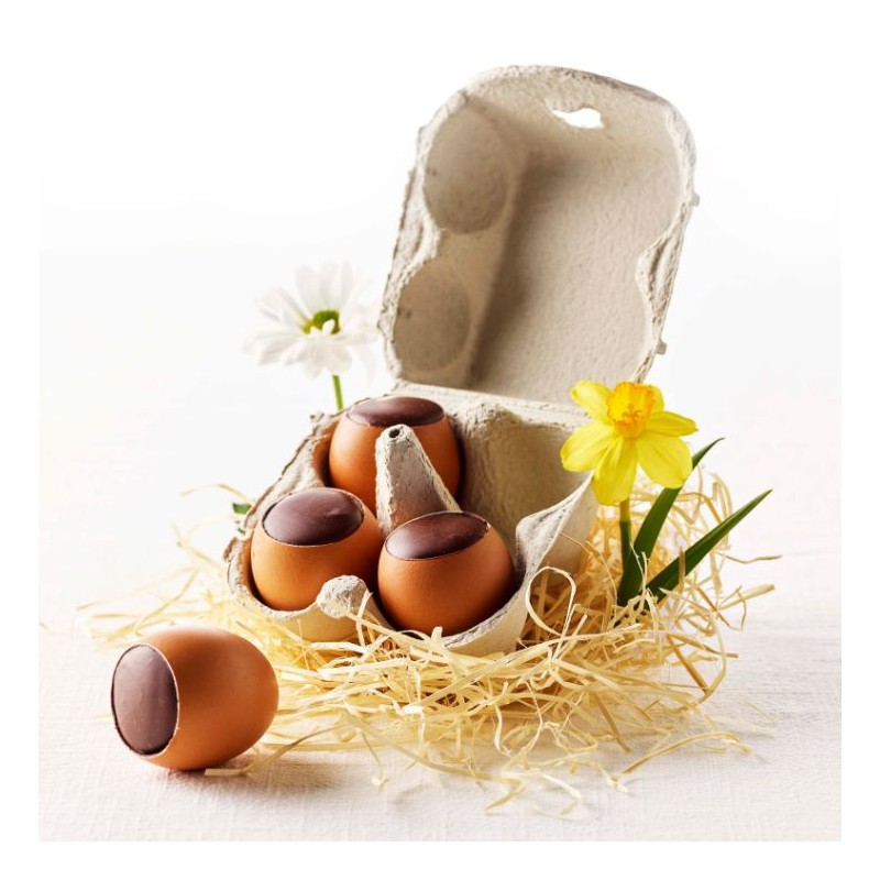 Boîte 4 œufs coquilles praliné - Chocolat de Pâques - 240g Boîte 4 œufs coquilles praliné - Chocolat de Pâques - 240g