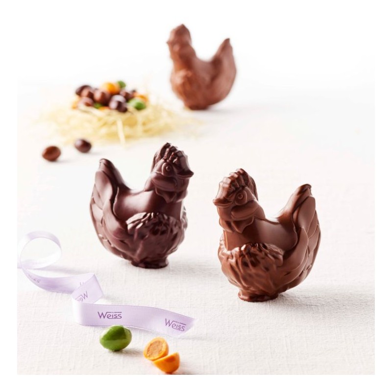 Poule de Pâques - Chocolat noir 64% - 300g - Pâques Poule de Pâques - Chocolat noir 64% - 300g - Pâques