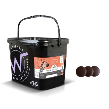Chocolat à pâtisser - Noir Oricao 58% - 5kg