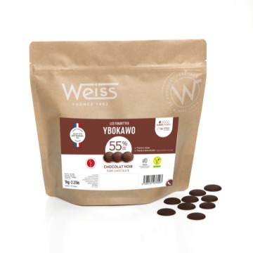 Chocolat à pâtisser - Noir Ybokawo 55% - 1kg