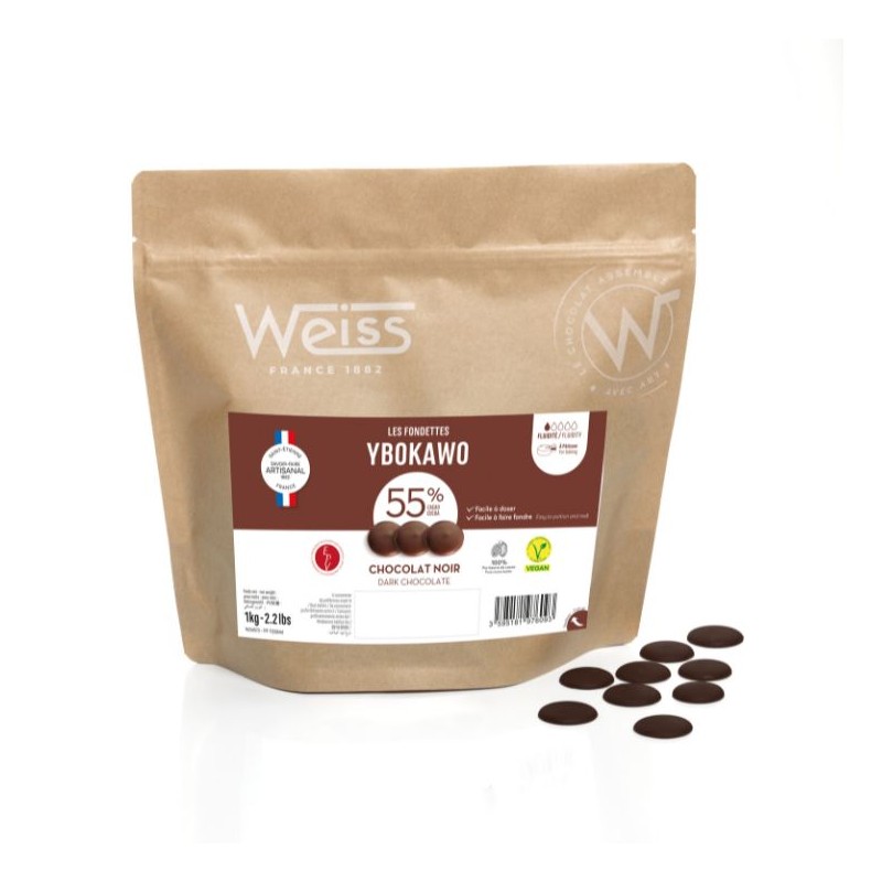 Chocolat à pâtisser - Noir Ybokawo 55% - 1kg